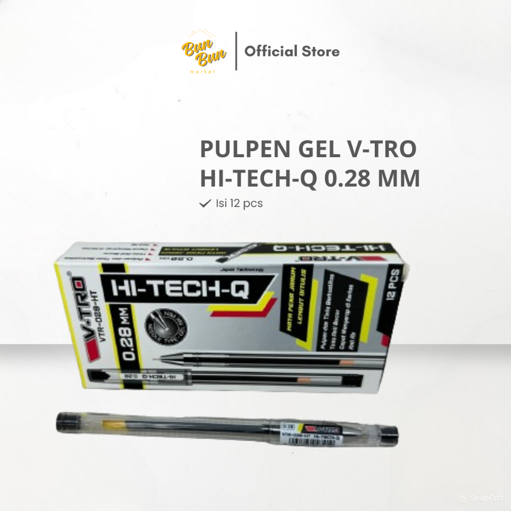 

BOX 12 PCS / Pulpen Hi Tech Ink Gel V-Tro 0.28 MM Gel Ballpoint Isi 12 Semarang Instan