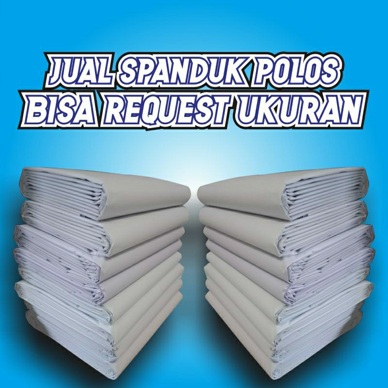 spanduk/baner polos (warna putih) bisa request ukuran