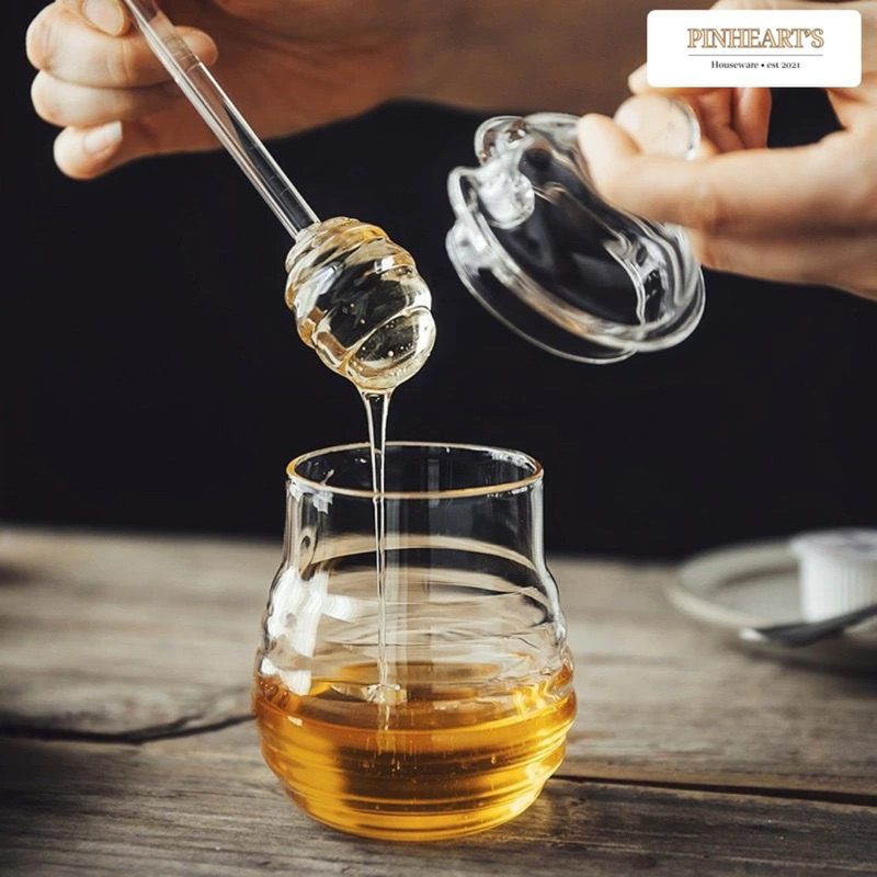 GELAS TEMPAT MADU DAN SELAI KACA BOROSILICATE GLASS 250ML - S2083 | BOTOL MADU DAN SELAI