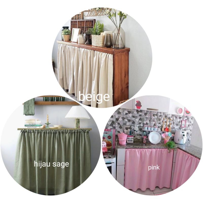 gorden kolong dapur polos