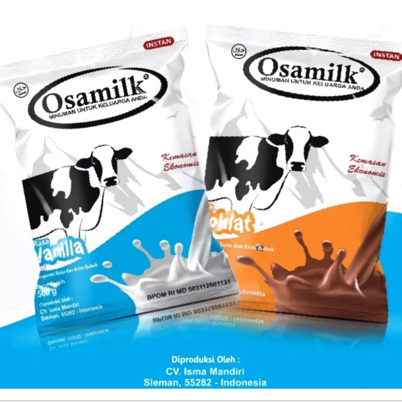 

TERLARIS Susu Osamilk Rasa COKLAT dan VANILLA 500 gr