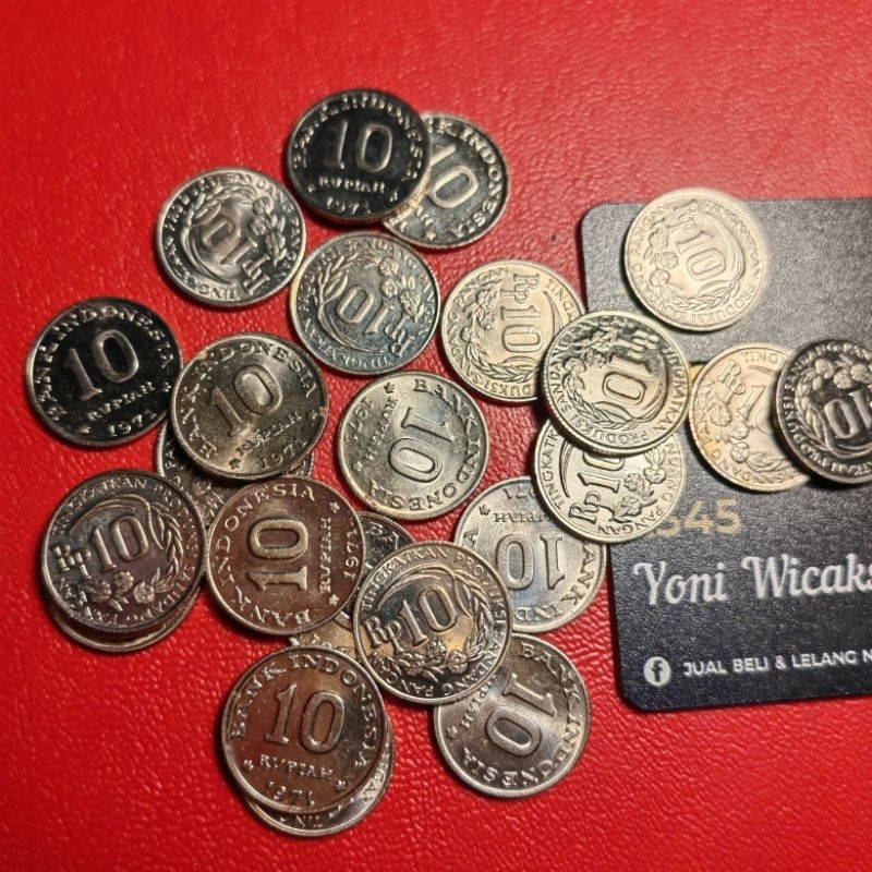 10 rupiah kancing 1971 bersih kinclong