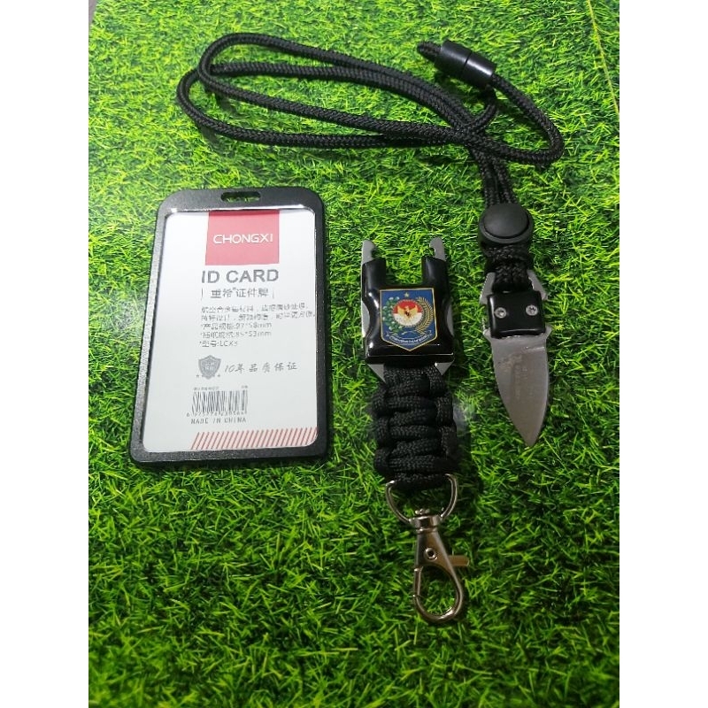 

lanyard id card holder tactical mini knife logo kemendagri