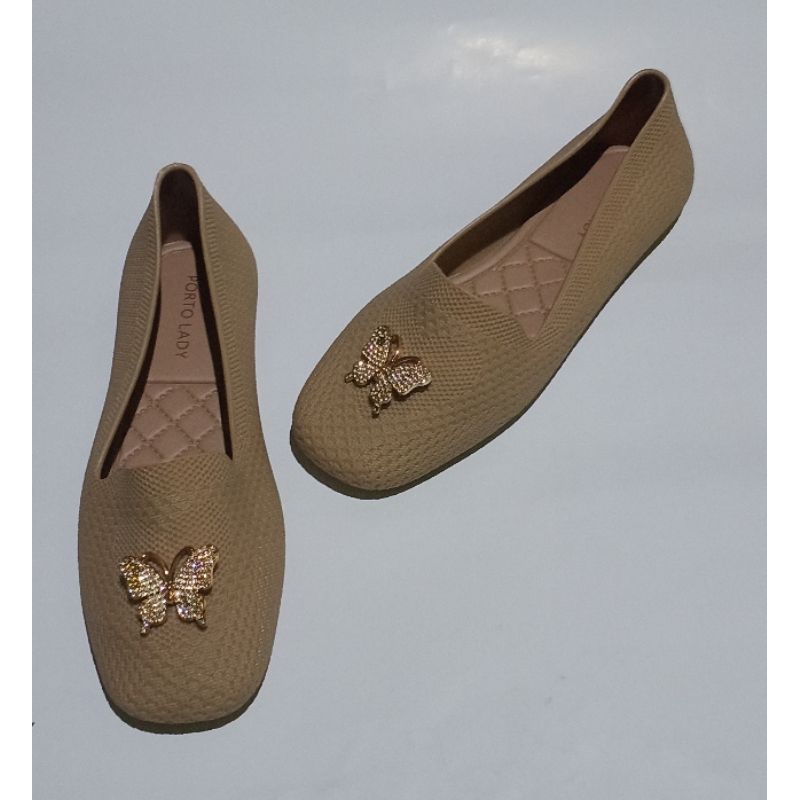 36-41 sepatu teplek perempuan karet flat shoes wanita karet lentur jelly