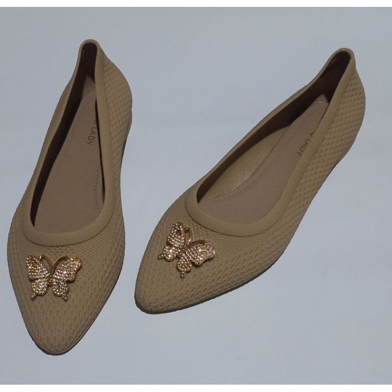 36-41 sepatu teplek perempuan karet flat shoes wanita karet lentur jelly