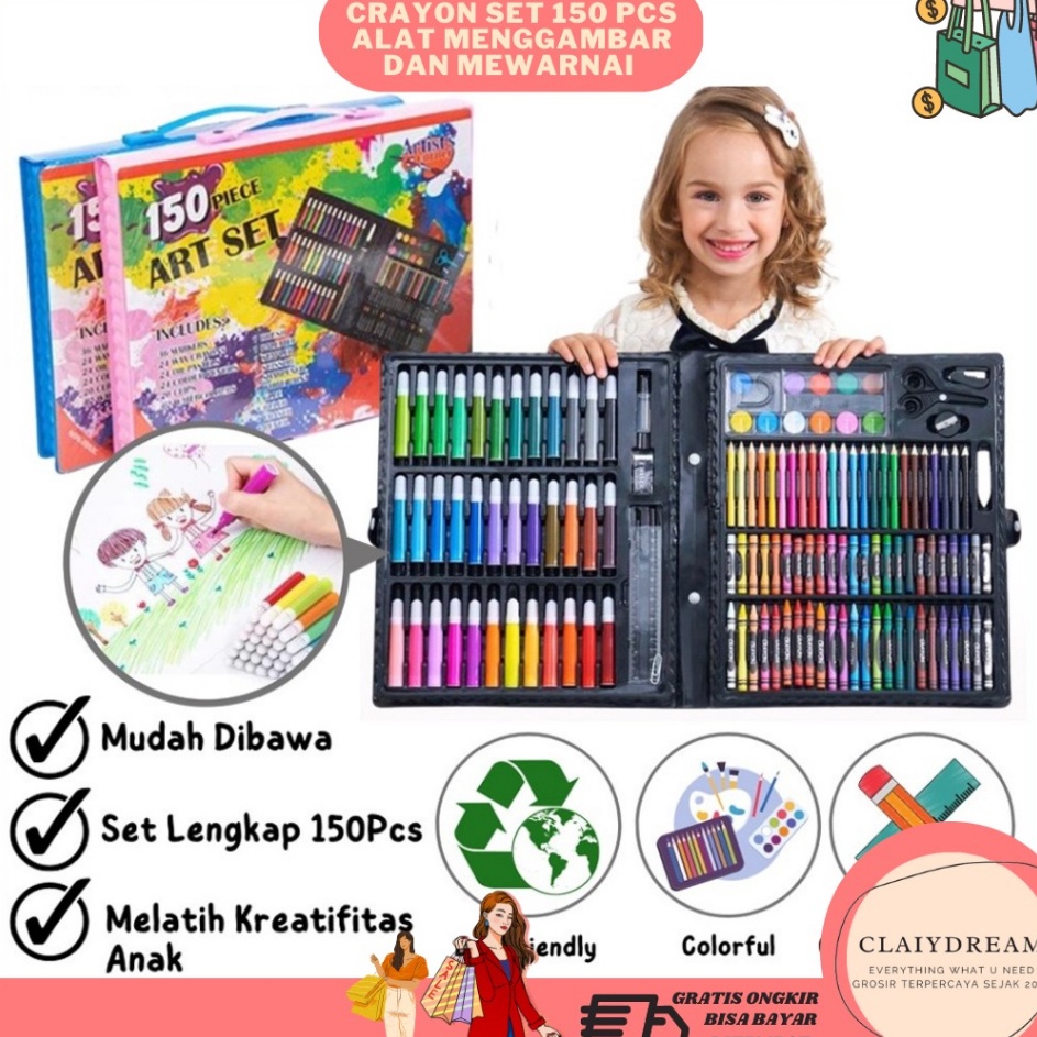 

Fast Delivery CLAIYDREAM CRAYON SET 15PCS ALAT MENGGAMBAR MEWARNAI DAN MELUKIS