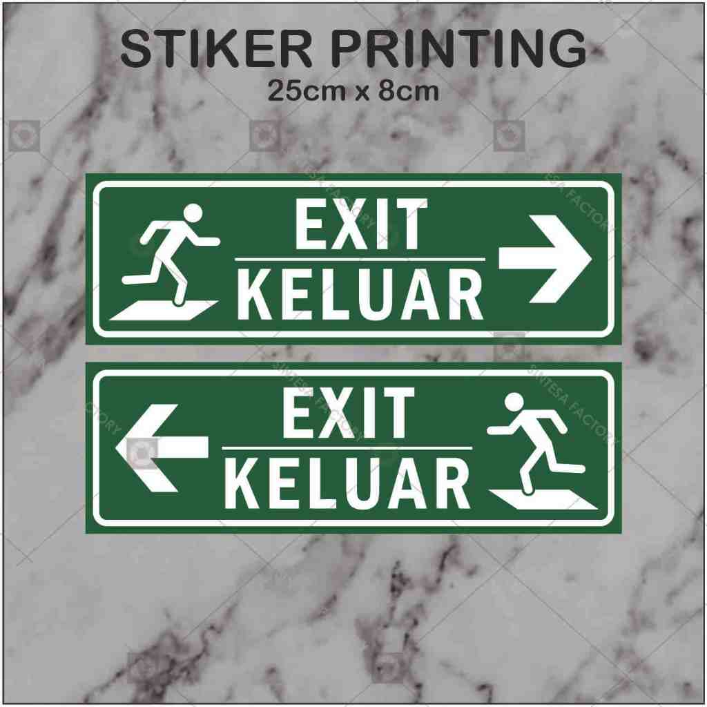 

Stiker Keluar Jalur Keluar Exit Stiker Print