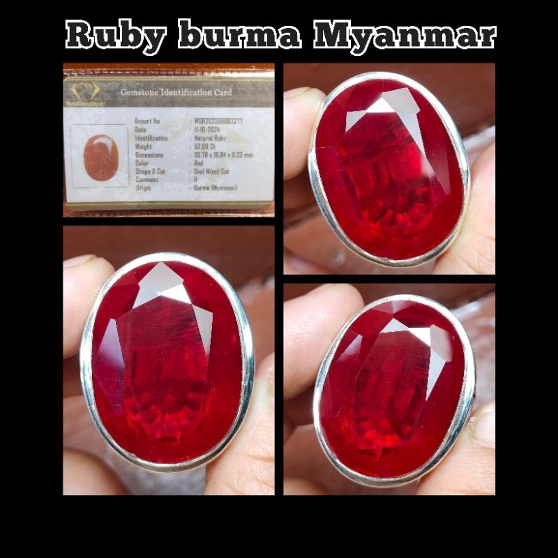 NATURAL RUBY BURMA JUMBO RING PERAK