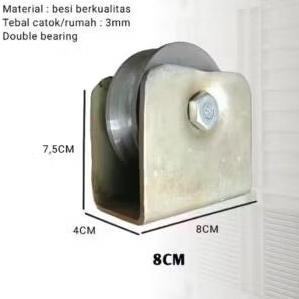 roda pagar super 8cm