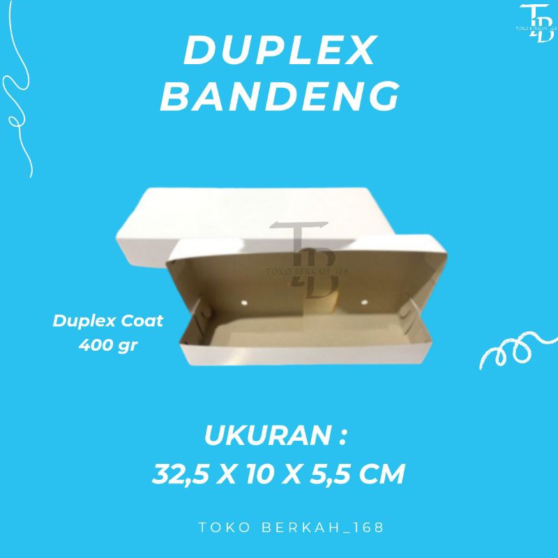 

(ISI 10 PCS) DOS/DUS DUPLEX PUTIH POLOS BANDENG UK 32,5x10x5,5 CM / KARTON BOX KOTAK HAMPERS DUPLEX PUTIH