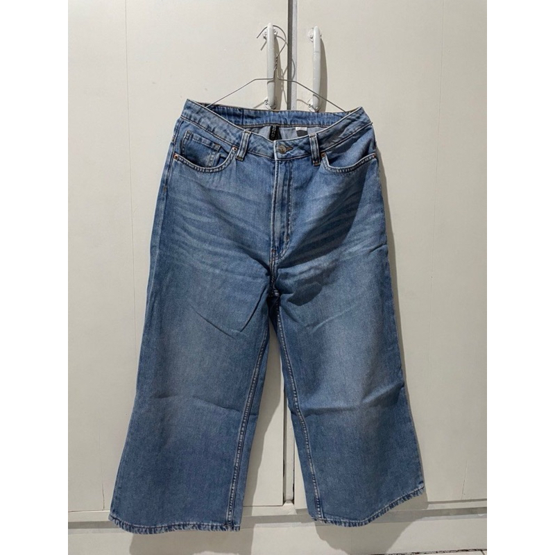 wide crop jeans hnm