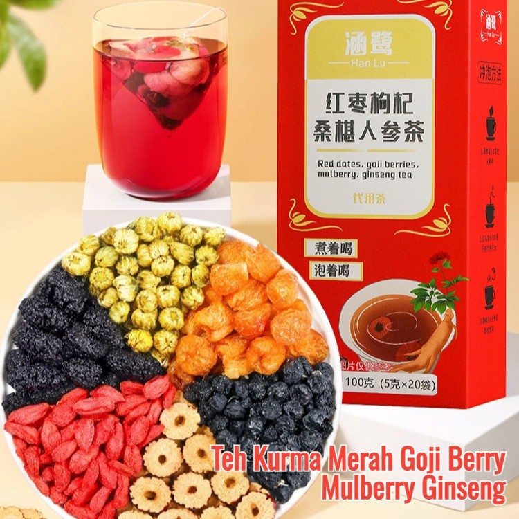 

❤️24H Pengiriman Cepat❤️【Sangat Menguatkan Ginjal】Teh kurma merah/Goji Berry Mulberry Ginseng/Teh Wolfberry Pelindung Hati Ginseng Kombinasi Teh Kesehatan/Kantong Teh Bergizi Hati/Teh Kesehatan Pria Teh Celup/Begadang Untuk Melawan Rasa Lelah