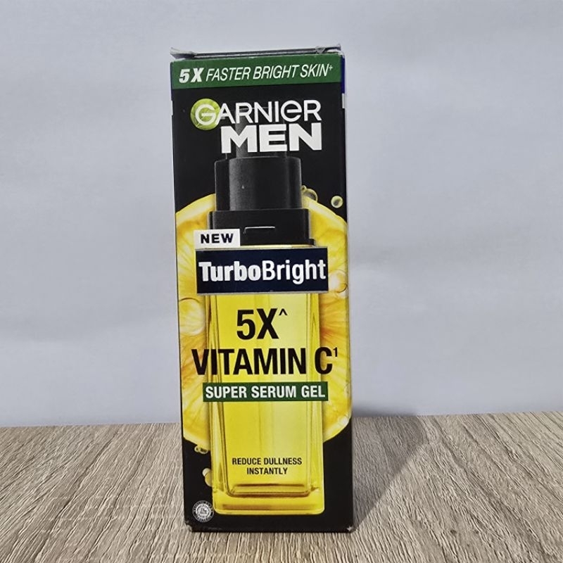 [30 ml] Garnier Men Man Turbo Bright Brightening 5x Vitamin C Super Serum Gel 30 ml