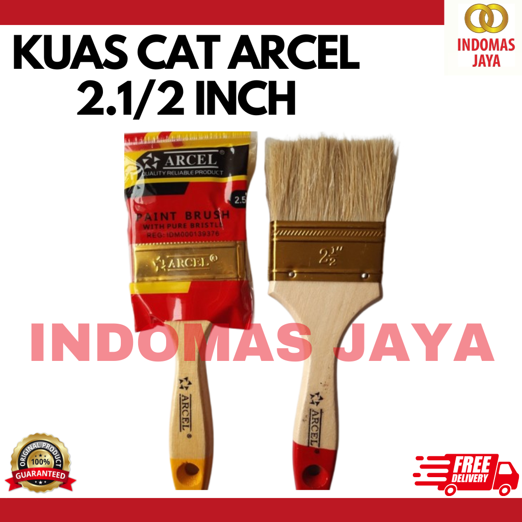 

KUAS CAT / KUAS TANGAN ARCEL 2.1/2" (Harga Per Pcs)
