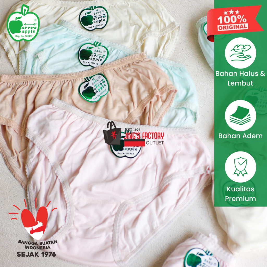 100% CD Apel Asli [FF] / Arrow Apple - Celana Dalam Wanita / Celana dalam apel / CD Dewasa