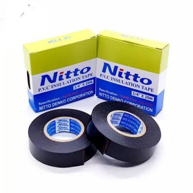 Isolasi Hitam Nitto 25mtr Original / Isolasi Nitto Hitam / Isolasi Nitto / Nitto Isolasi