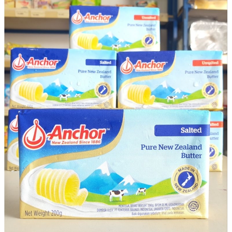 

RB22 Anchor Salted Butter 200Gr / Anchor Unsalted Butter 200Gr