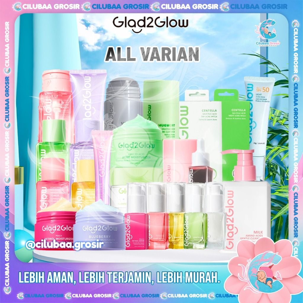 Glad2glow All Series Skincare || Centella Soothing Gel Moisturizer || Eye Cream || Toner || Serum ||