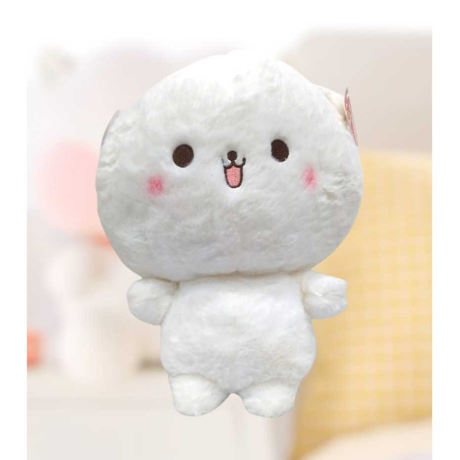 Boneka Kucing Putih Pipi Merah Boneka Kucing Lucu