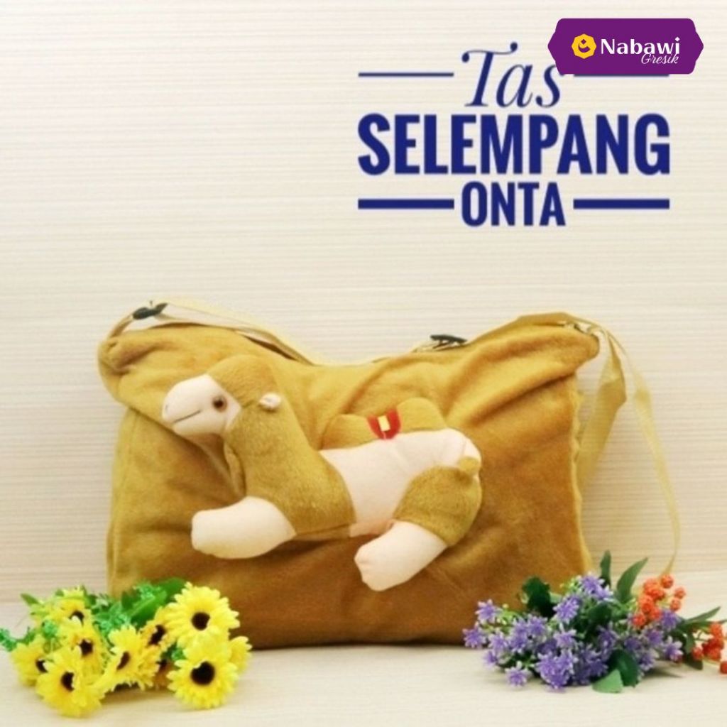 Tas Selempang Sling Bag Boneka Onta Unta Souvenir Oleh Oleh Haji dan Umroh Gresik
