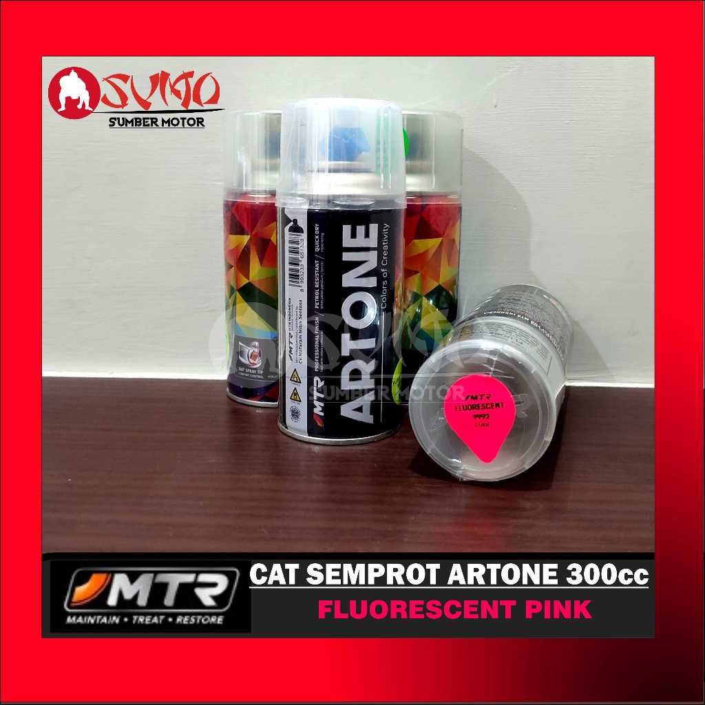 Cat Semprot Fluorescent Pink MTR Artone 300 cc Harga Termurah