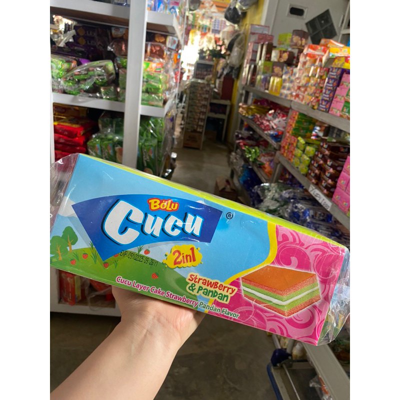 

Bolu Cucu 2in1 Layer Cake Strawberry Pandan isi 24pcs