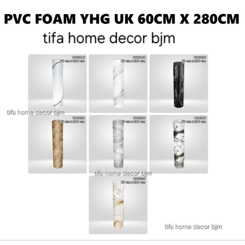 WALLFOAM PVC MOTIF MARMER UK 60CM X 280CM