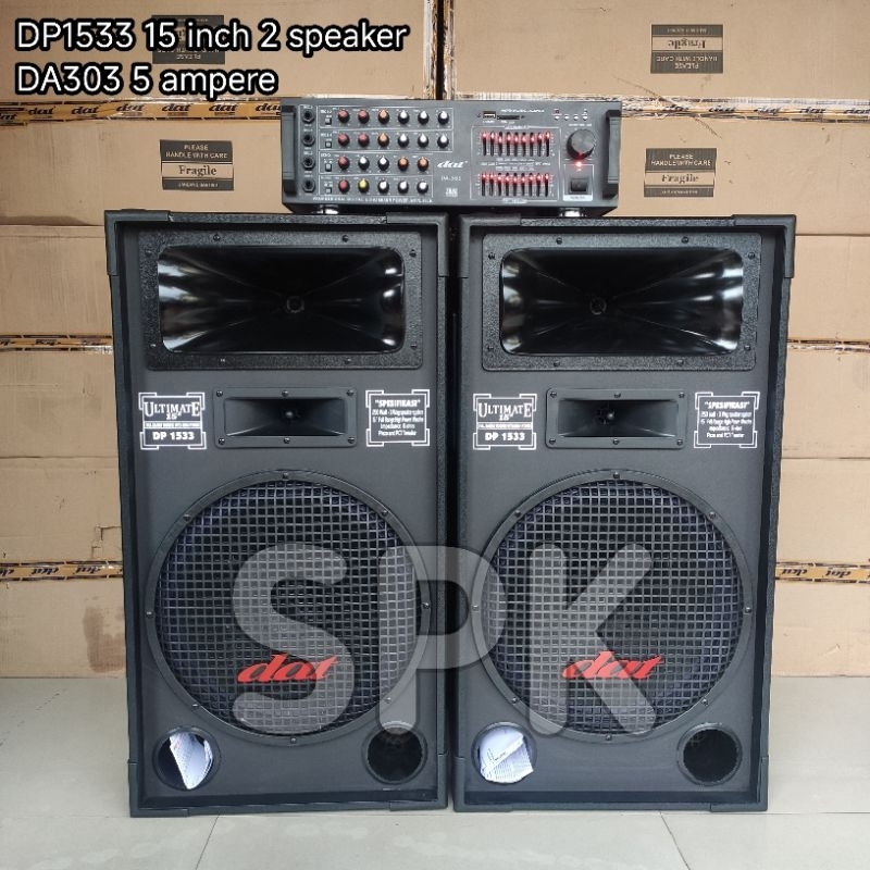 MURAH Paket Karaoke Sound System DAT 15 inch DP1533 DA303DSP **