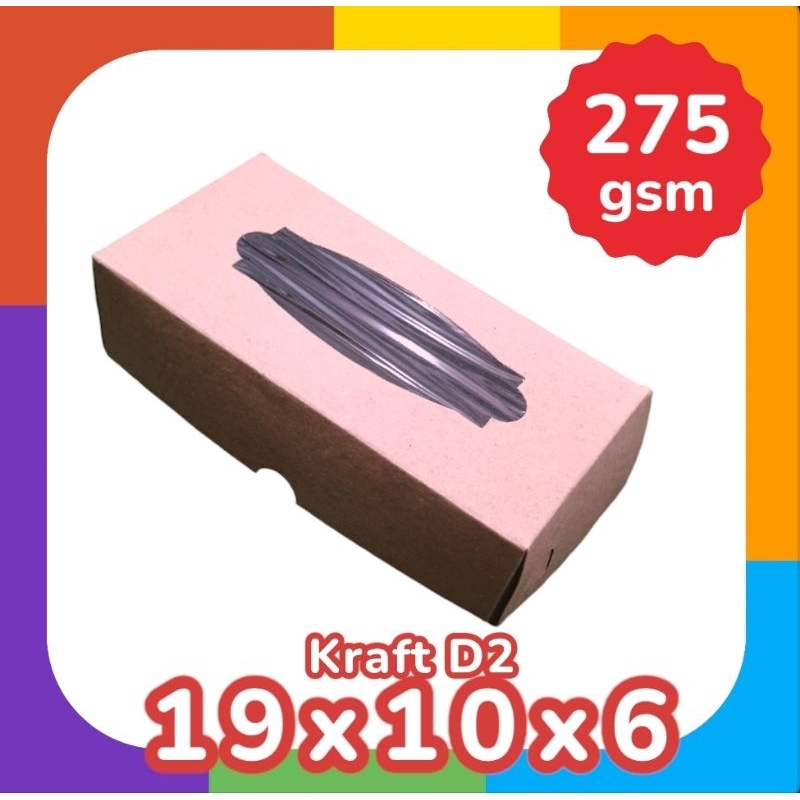 

Box Kardus Donat 2 Brown Kraft Full Laminasi Kemasan Snack