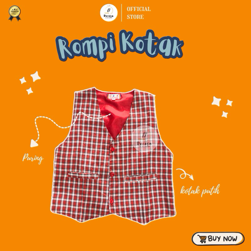 Rompi Sd Motif Kotak-Kotak Deresa