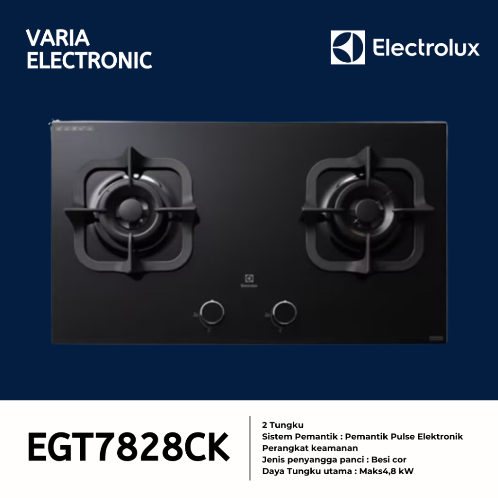 Kompor Tanam ELECTROLUX EGT7828CK 2 Tungku