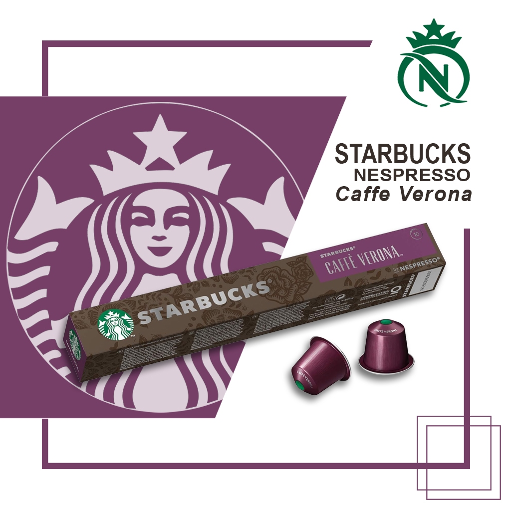 

Capsule Starbucks Caffe Verona for Nespresso Machine - Kopi Kapsul Dark Roast Coffee
