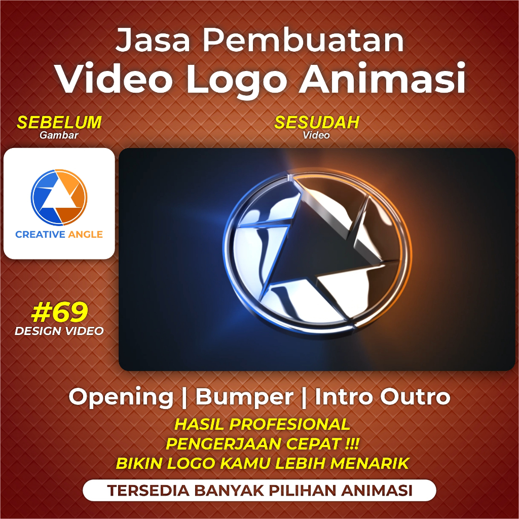 Jasa Edit Video Animasi Opening Intro Outro UMKM Perusahan Organisasi Instansi