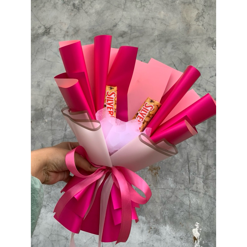

Ready buket snack coklat silverqueen mini isi 2