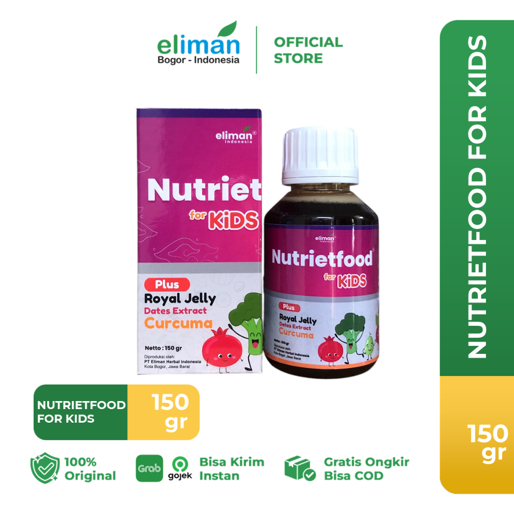 

Nutrietfood For Kids Eliman 150 gr Extrafood Untuk Anak | Meningkatkan Nafsu Makan Anak dan Memenuhi Kebutuhan Nutrisi Anak