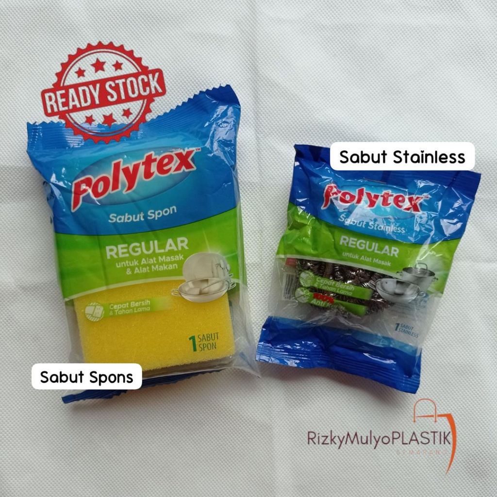 Polytex Sponge Spon Sabut Busa Cuci Piring / Kawat Sabut Stainless Pencuci Piring