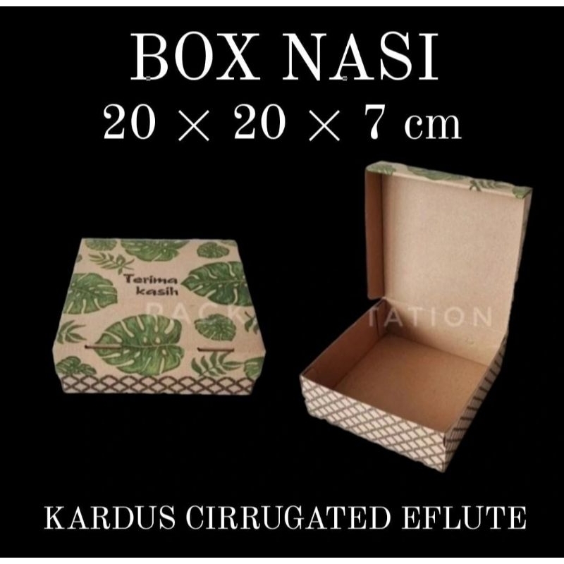 

(MIN ORDER 10 PCS) BOX KUE 20x20x7 MONSTERA / DUS CATERING / KOTAK NASI