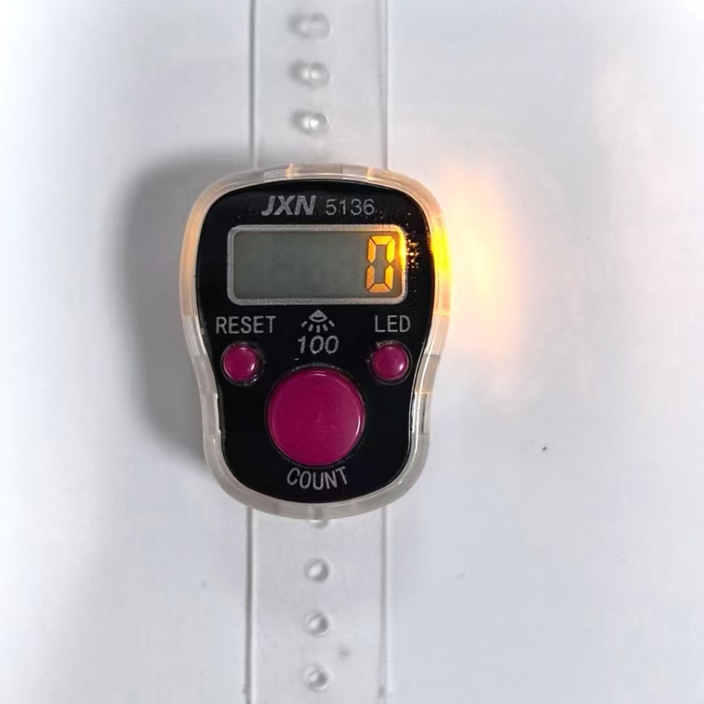 TASBIH DIGITAL LED MINI ALARM LAMPU KELAP KELIP 100 Modul :JXN1031