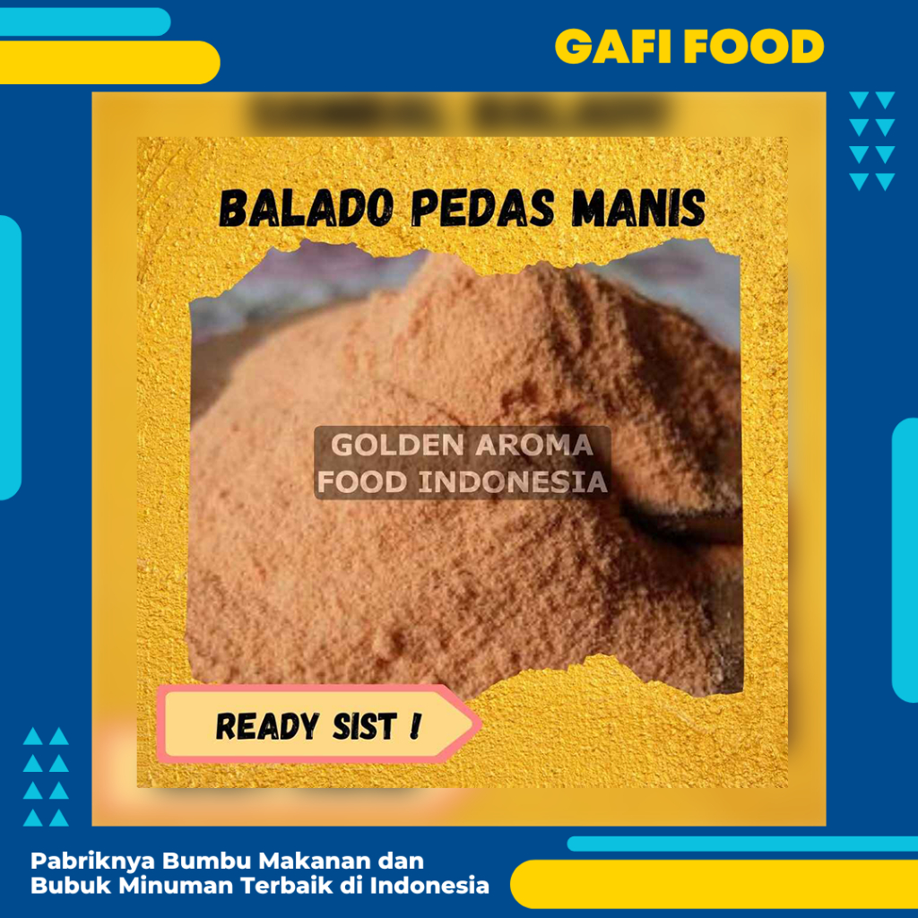 

BUMBU TABUR BALADO PEDAS MANIS 1 KG FOOD GRADE 1Kg Bubuk Bumbu Kentang Goreng Cimol Keripik Pisang