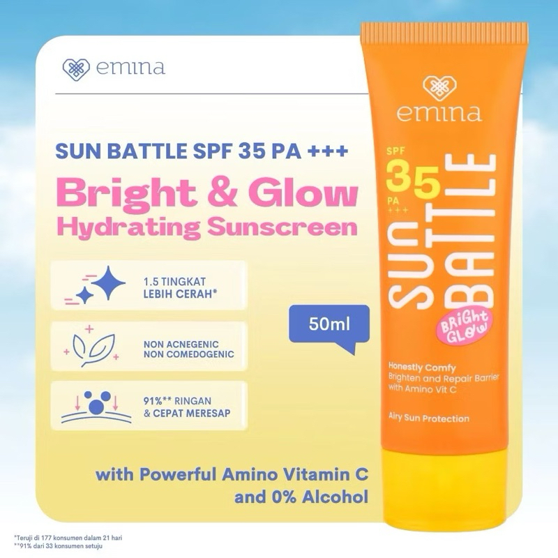 EMINA SUN PROTECTION/SUNSCREEN EMINA SUN BATTLE SPF 35ML - 20ML - 50L Pa+++