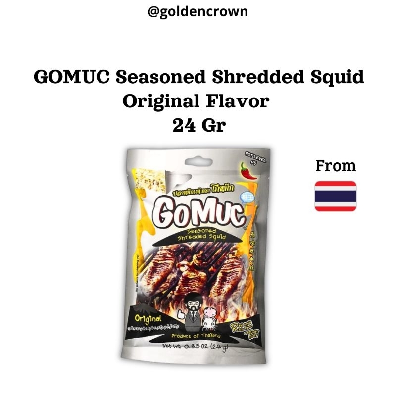

GOMUC Snack Seasoned Shredded Squid Original Flavor | snack cumi suwir kering rasa original HALAL - 24g