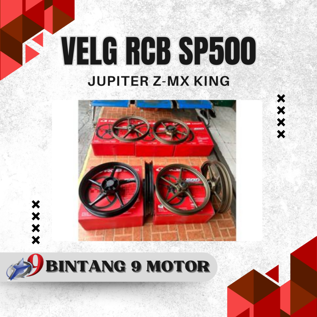 VELG RCB JUPITER Z MX KING WARNA HITAM & DARK BRONZE-BINTANG SEMBILAN MOTOR
