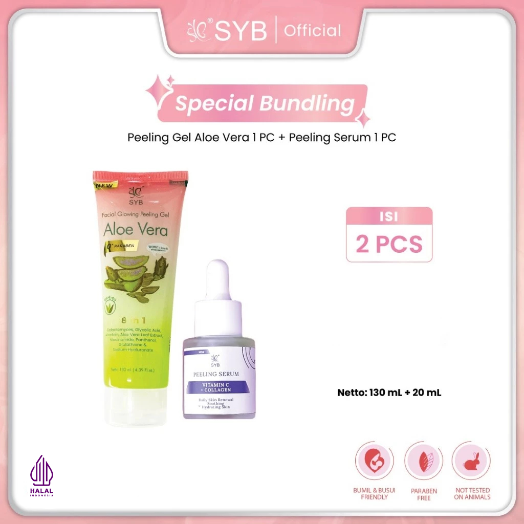 SYB PAKET DOUBLE PEELING SYB (PEELING ALOE + PEELING SERUM)
