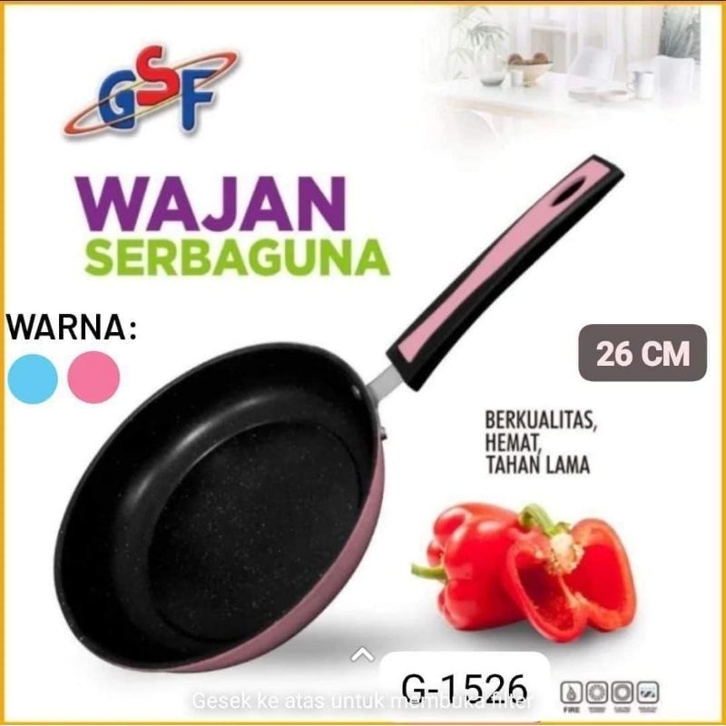 GSF WAJAN ENAMEL 26cm/WAJAN ANTI LENGKET/WAJAN SERBAGUNA/BAHAN ENAMEL