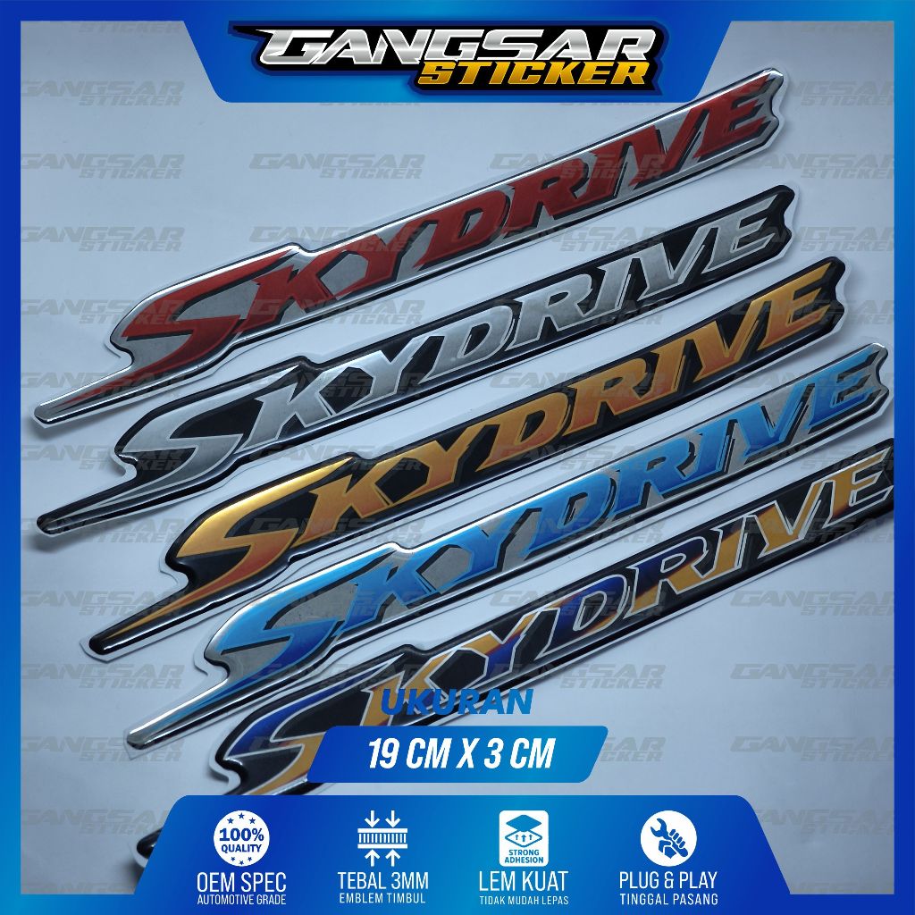 emblem timbul skydrive suzuki / emblem logo suzuki skydrive