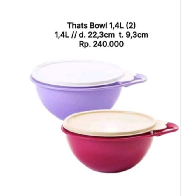 Tupperware Bowl mangkuk - promo cuci gudang