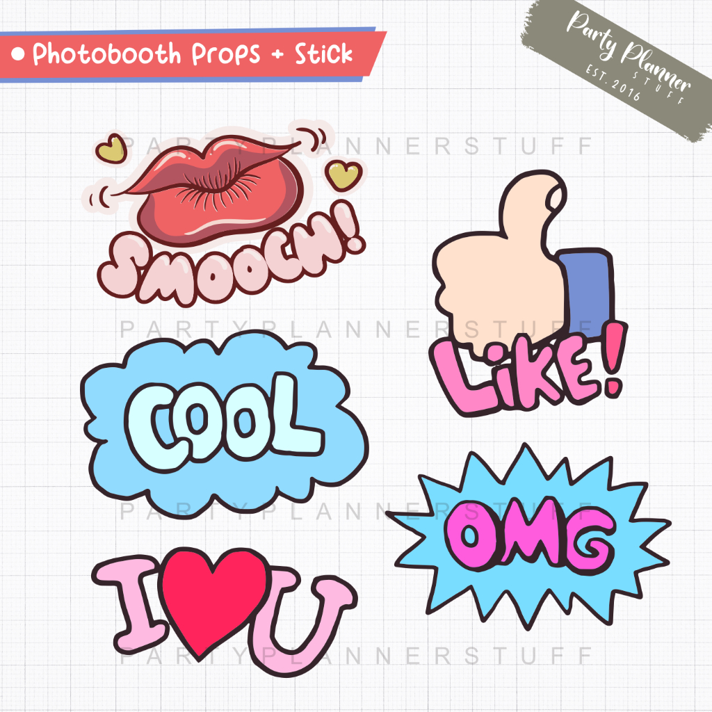 Paket Photobooth property perlengkapan fotobooth reuni perlengkapan acara wedding ulang tahun fun pr