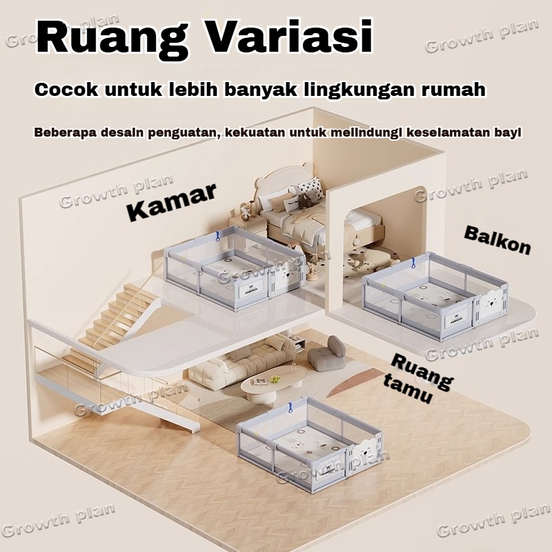 Pagar Bayi Panda Pagar Mainan Anak Baby Fence Kokoh Play Fence Pagar Anak Baby Fence