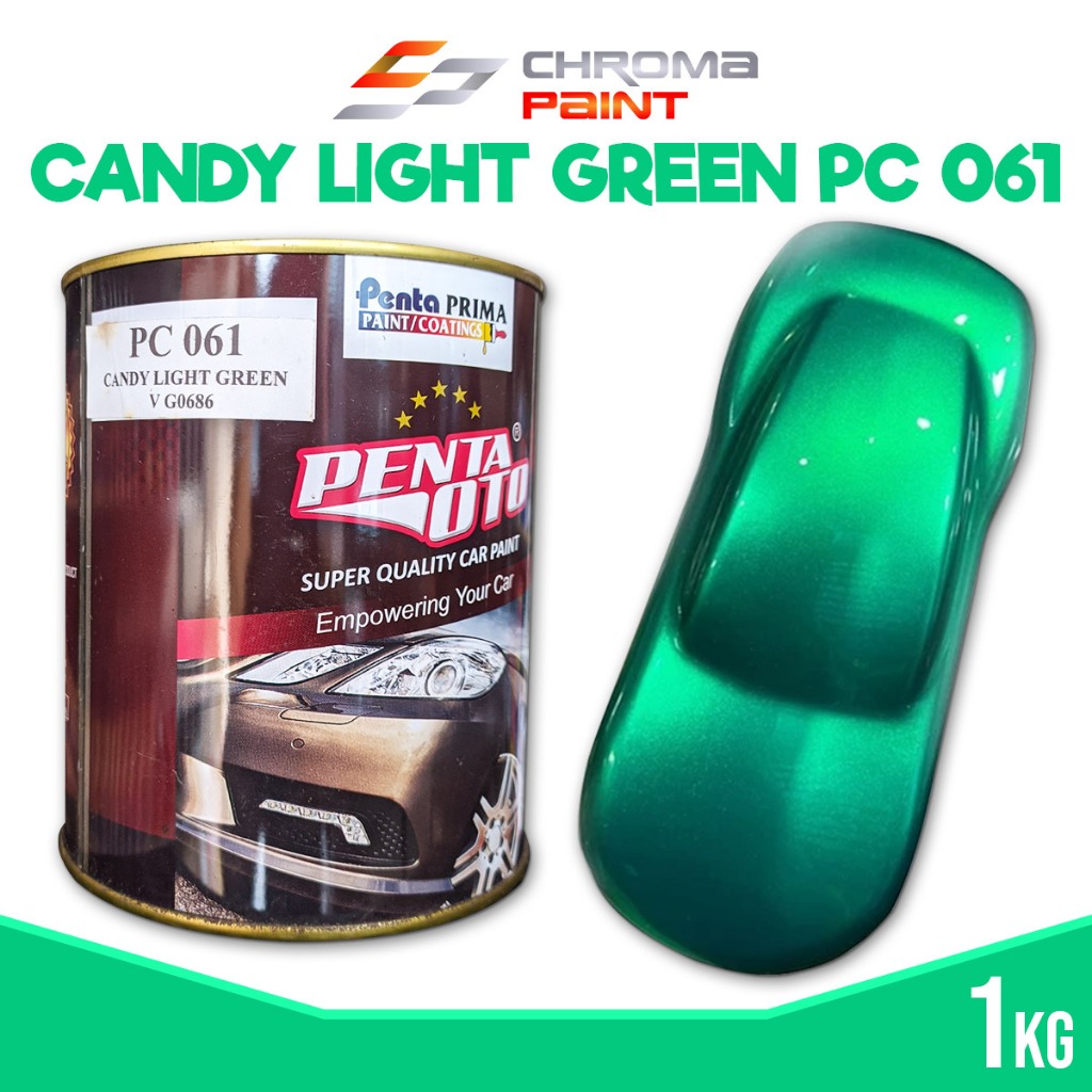 Cat PU Warna Candy Light Green PC 061 - Cat Penta OTO Hijau Candy Cerah