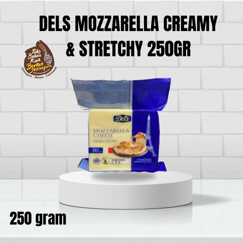 

DELS MOZZARELLA CREAMY & STRETCHY 250GR / KEJU MOZARELLA DELS / KEJU